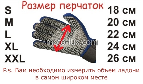 Выбор размера перчаток