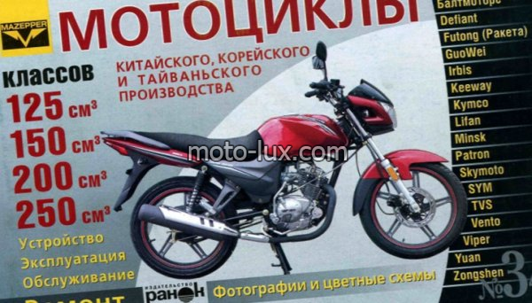 Инструкция мотоциклы китайские 125-250сс (№34)  288 стр.